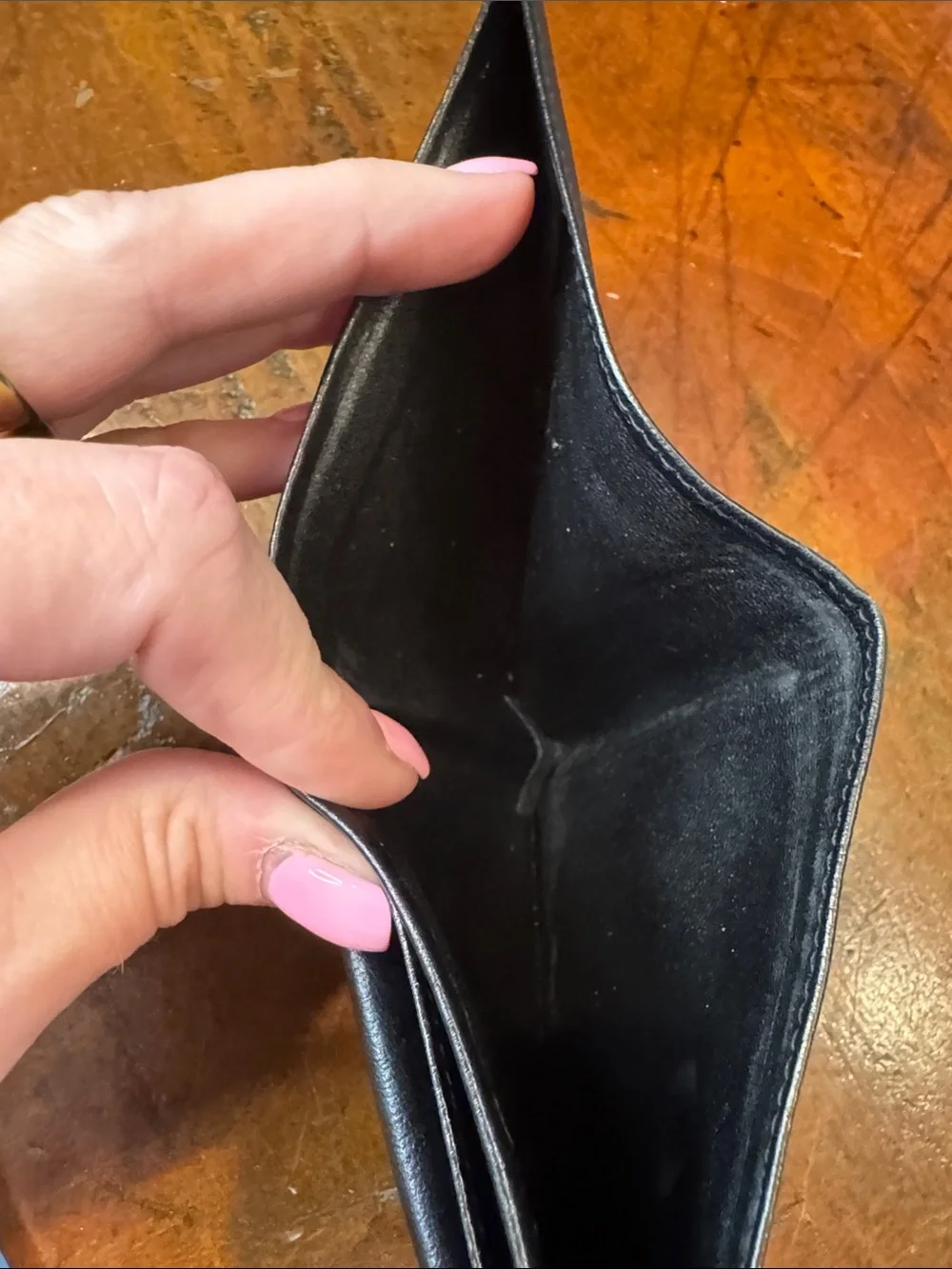 Givenchy Black Leather Wallet with Embossed Logo
